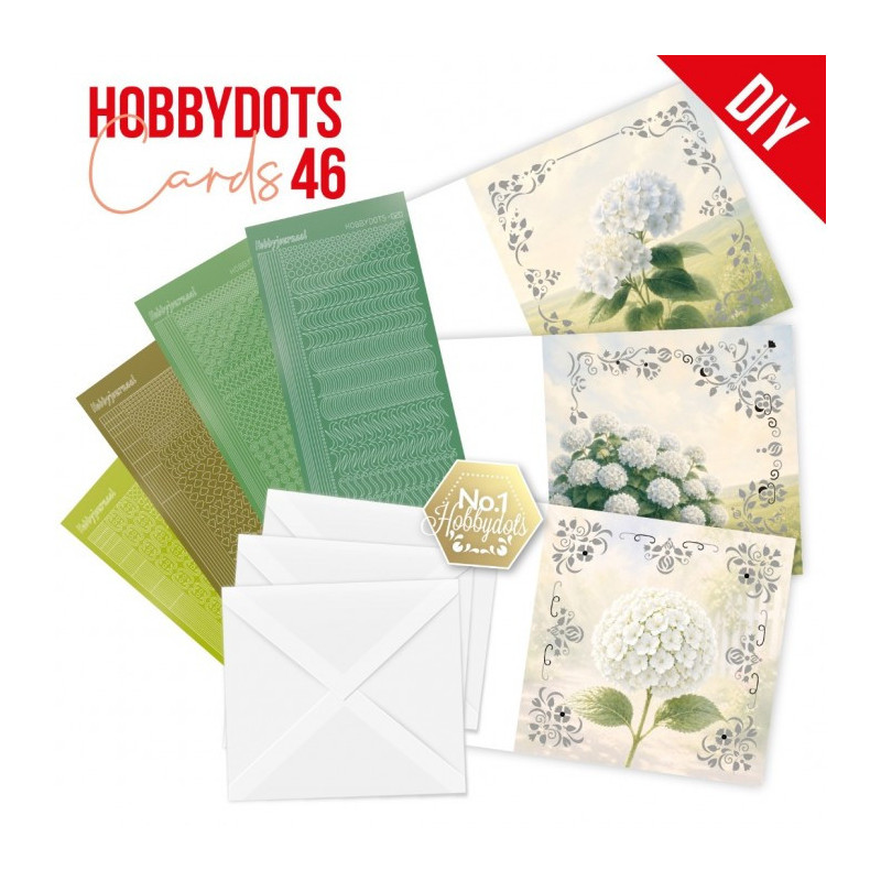 Dot And Do Cards 46 - White Hydrangea