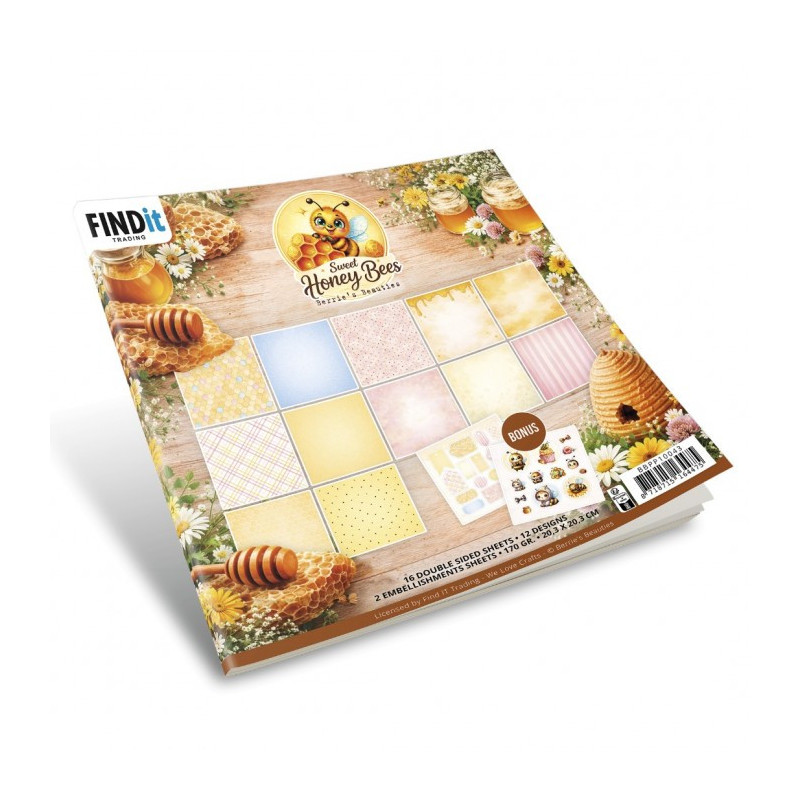 Berries Beauties - Papirblok - Sweet Honey Bees - BBPP10043