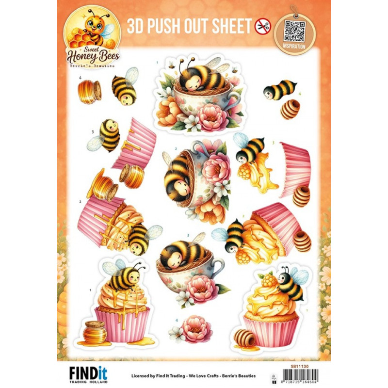 Pushout - Berries Beauties - Sweet Honey Bees - Honey Bee Delights - SB11130