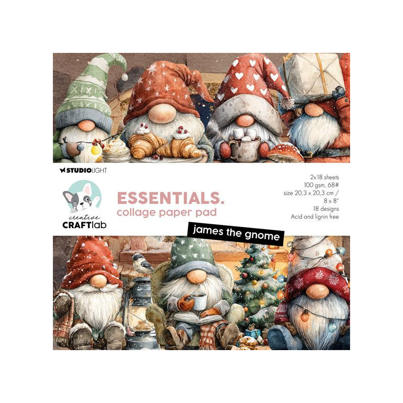Studio Light - Paper Pad 20x20cm - James The Gnome - CCL-ES-CPP495