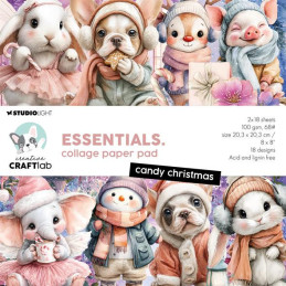 Studio Light - Paper Pad 20x20cm - Candy Christmas - CCL-ES-CPP497