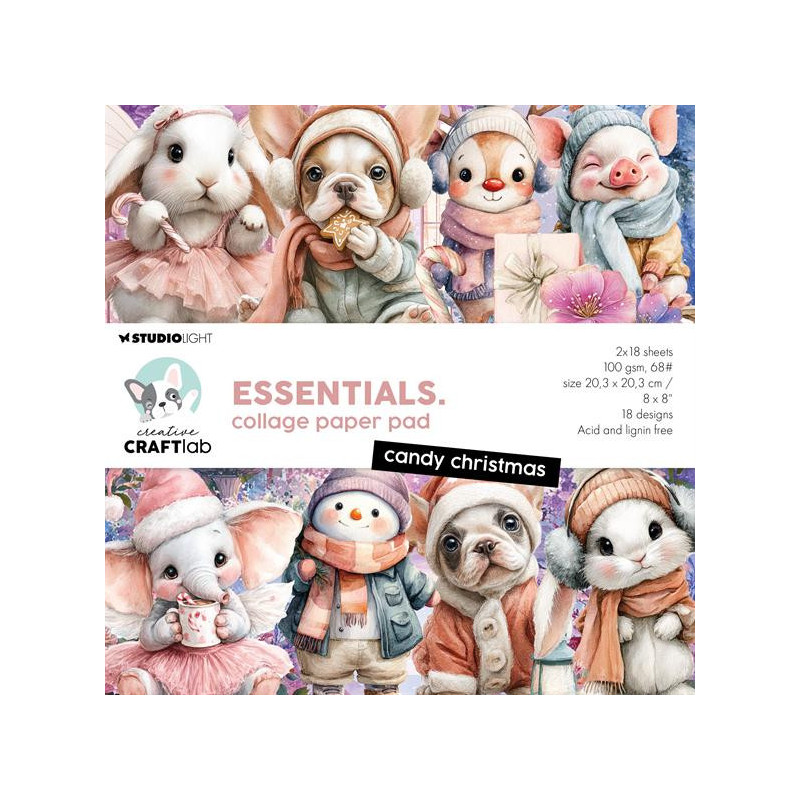 Studio Light - Paper Pad 20x20cm - Candy Christmas - CCL-ES-CPP497