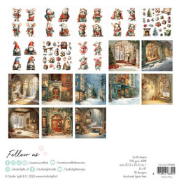 Studio Light - Paper Pad 20x20cm - Classic Christmas - CCL-ES-CPP498