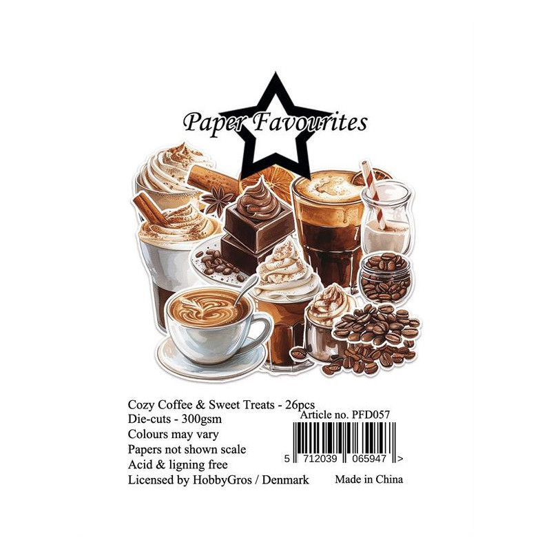 Paper Favourites - Die Cuts - Coffee & Sweet Treats - PFD057