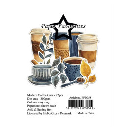 Paper Favourites - Die Cuts - Modern Coffee Cups - PFD058