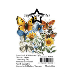 Paper Favourites - Die Cuts - Butterflies & Wildflowers - PFD060