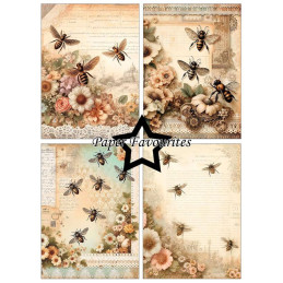 Paper Favourites - Papirpakke A6 - Bumble Blooms - PFA625