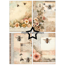 Paper Favourites - Papirpakke A6 - Bumble Blooms - PFA625