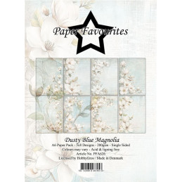 Paper Favourites - Papirpakke A6 - Dusty Blue Magnolia - PFA626