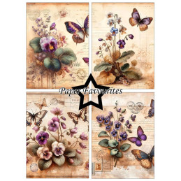 Paper Favourites - Papirpakke A6 - Vintage Violet - PFA628
