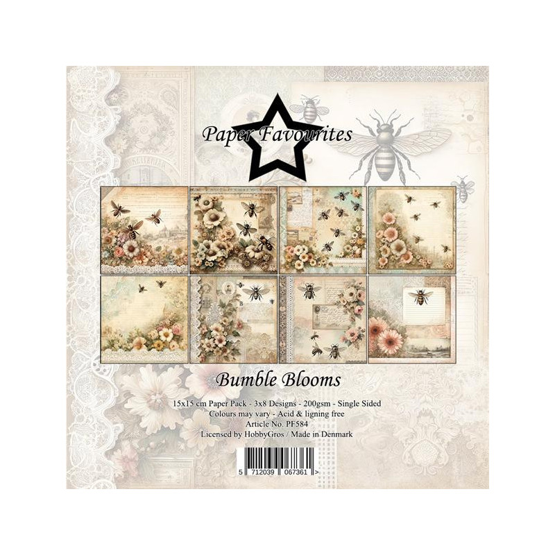 Paper Favourites - Papirpakke 15x15 - Bumble Blooms - PF584