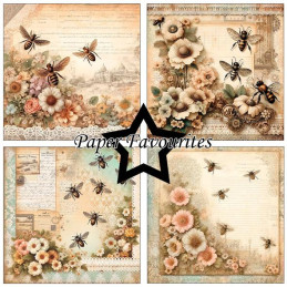 Paper Favourites - Papirpakke 15x15 - Bumble Blooms - PF584