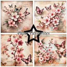 Paper Favourites - Papirpakke 15x15 - Vintage Sakura - PF586
