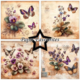 Paper Favourites - Papirpakke 15x15 - Vintage Violet - PF587