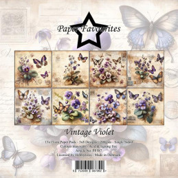 Paper Favourites - Papirpakke 15x15 - Vintage Violet - PF587