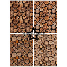 Paper Favourites - Papirpakke A5 - Wood Slices - PFA228
