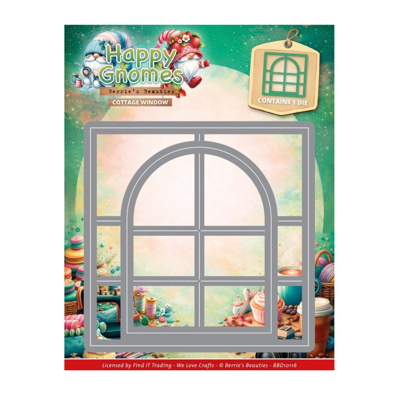 Berries Beauties - Happy Gnomes - Cottage Window - BBD10116
