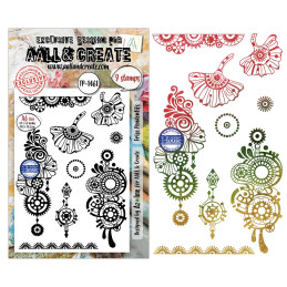 AALL And Create - Stamp Set A6 - Cercle De Couleurs - Frise Pendentifs - AALL-TP-1461