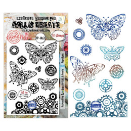 AALL And Create - Stamp Set A6 - Cercle De Couleurs - Papillons - AALL-TP-1462