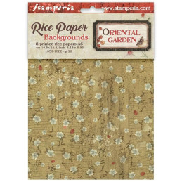 Stamperia - Rice Paper Backgrounds A6 - Oriental Garden - DFSAK6057