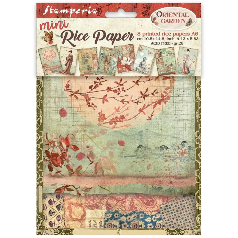 Stamperia - Mini Rice Paper A6 - Oriental Garden - DFSA6X08