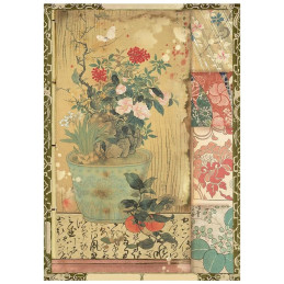 Stamperia - Mini Rice Paper A6 - Oriental Garden - DFSA6X08
