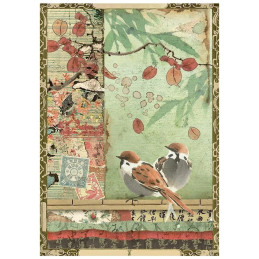 Stamperia - Mini Rice Paper A6 - Oriental Garden - DFSA6X08