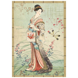 Stamperia - Mini Rice Paper A6 - Oriental Garden - DFSA6X08