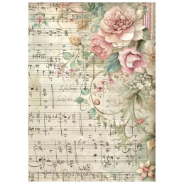 Stamperia - Rice Paper Backgrounds A6 - Symphony - DFSAK6055