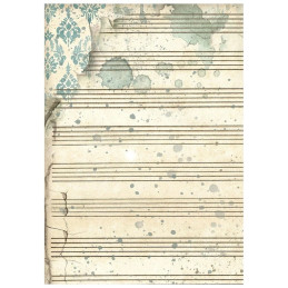 Stamperia - Rice Paper Backgrounds A6 - Symphony - DFSAK6055