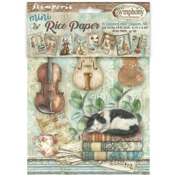 Stamperia - Mini Rice Paper A6 - Symphony - DFSA6X07