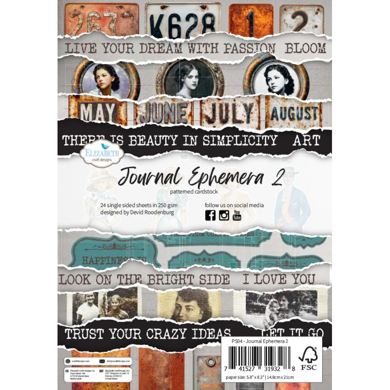 Elizabeth Craft Designs - Journal Ephemera 2