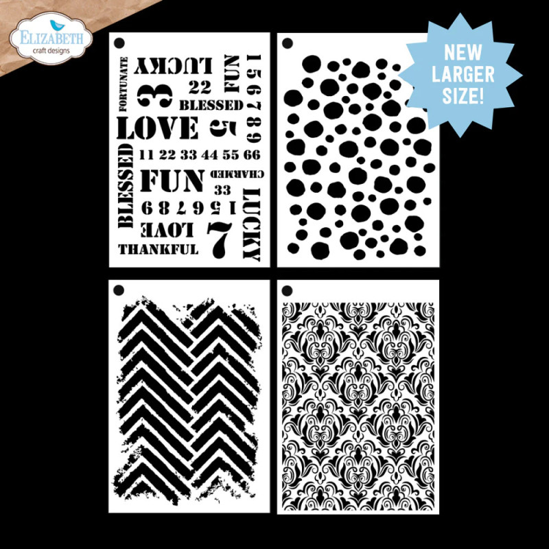 Elizabeth Craft Designs - Stencils - Art Journal Specials - Journal Stencils 11