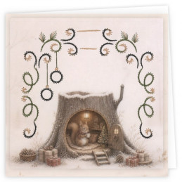 Stitch And Do Cards 40 - Christmas Squirrel