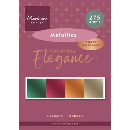 Marianne Design - Papirblok A5 - Christmas Elegance - Metallics - PK9225