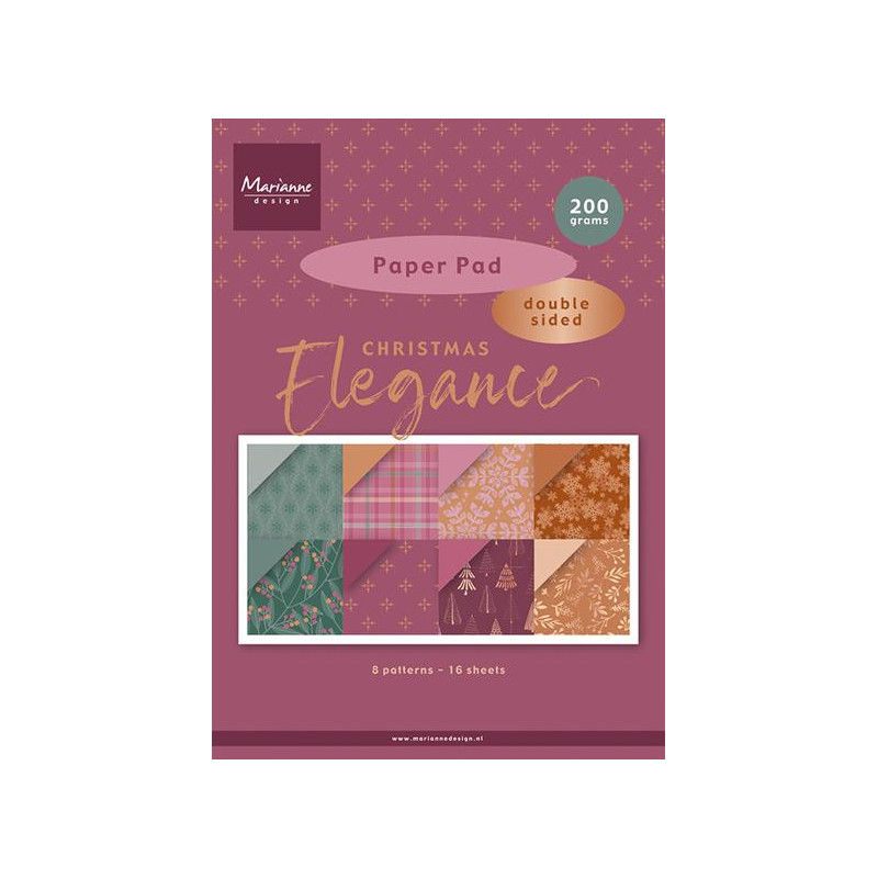 Marianne Design - Papirblok A4 - Christmas Elegance - PK9223