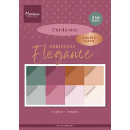 Marianne Design - Papirblok A4 - Christmas Elegance - Cardstock - PK9224