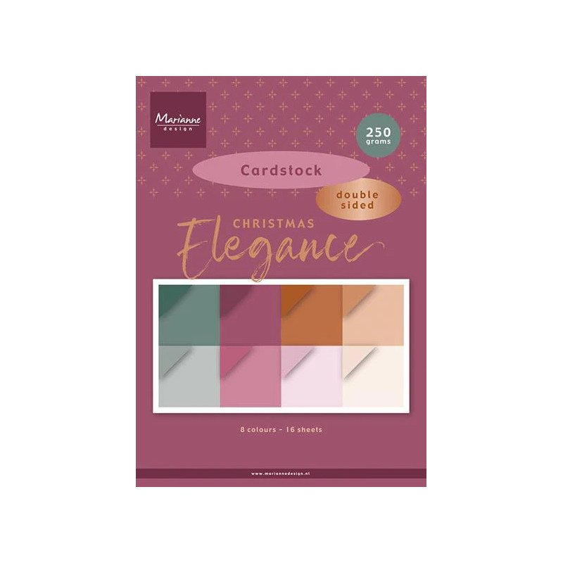 Marianne Design - Papirblok A4 - Christmas Elegance - Cardstock - PK9224