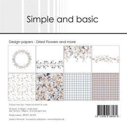 Simple And Basic - Papirpakke 15x15 - Dried Flowers And More - SBP570