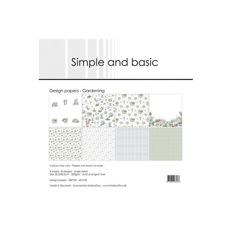 Simple And Basic - Papirpakke 30.5x30.5 - Gardening - SBP769