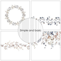 Simple And Basic - Papirpakke 30.5x30.5 - Dried Flowers And More - SBP770