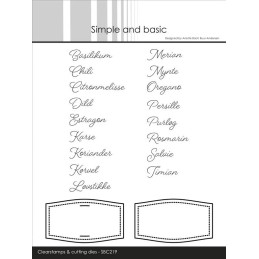 Simple And Basic - Stempel + Die - Danske Tekster - SBC219