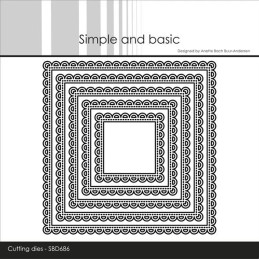 Simple And Basic - 10 x 10 Squares Scalloped Edges - SBD686