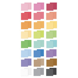 Doodlebug Design - Papirblok 6x8 - Dot-Stripe Rainbow