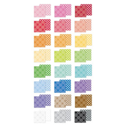 Doodlebug Design - Papirblok 6x8 - Plaid-Polka Dot Rainbow