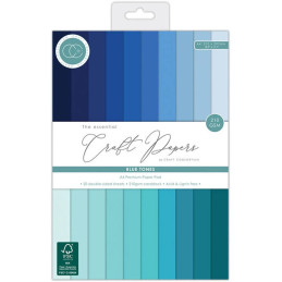Craft Consortium - Papirblok A4 - The Essentials Premium Cardstock - Blue Tones
