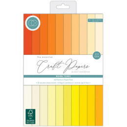Craft Consortium - Papirblok A4 - The Essentials Premium Cardstock - Warm Tones