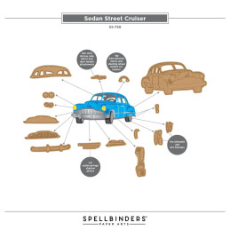 Spellbinders - Classic Road Legends 2.0 - Sedan Street Cruiser - S5-758