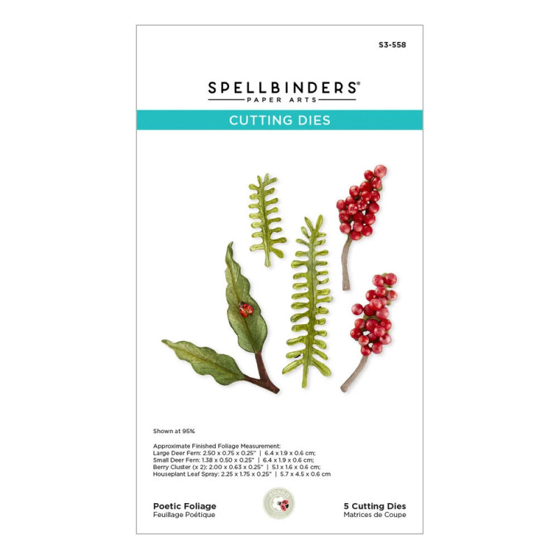 Spellbinders - Serenity Garden - Poetic Foliage - S3-558