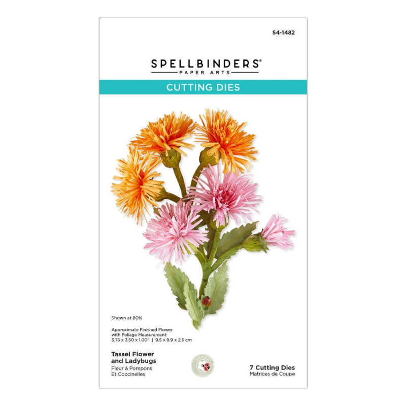 Spellbinders - Serenity Garden - Tassel Flower and Ladybugs - S4-1482